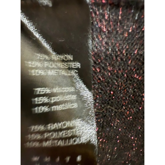 White House Black Market Metallic Striped Long Sleeve Tunic Sweater Size Small - Picture 7 of 7